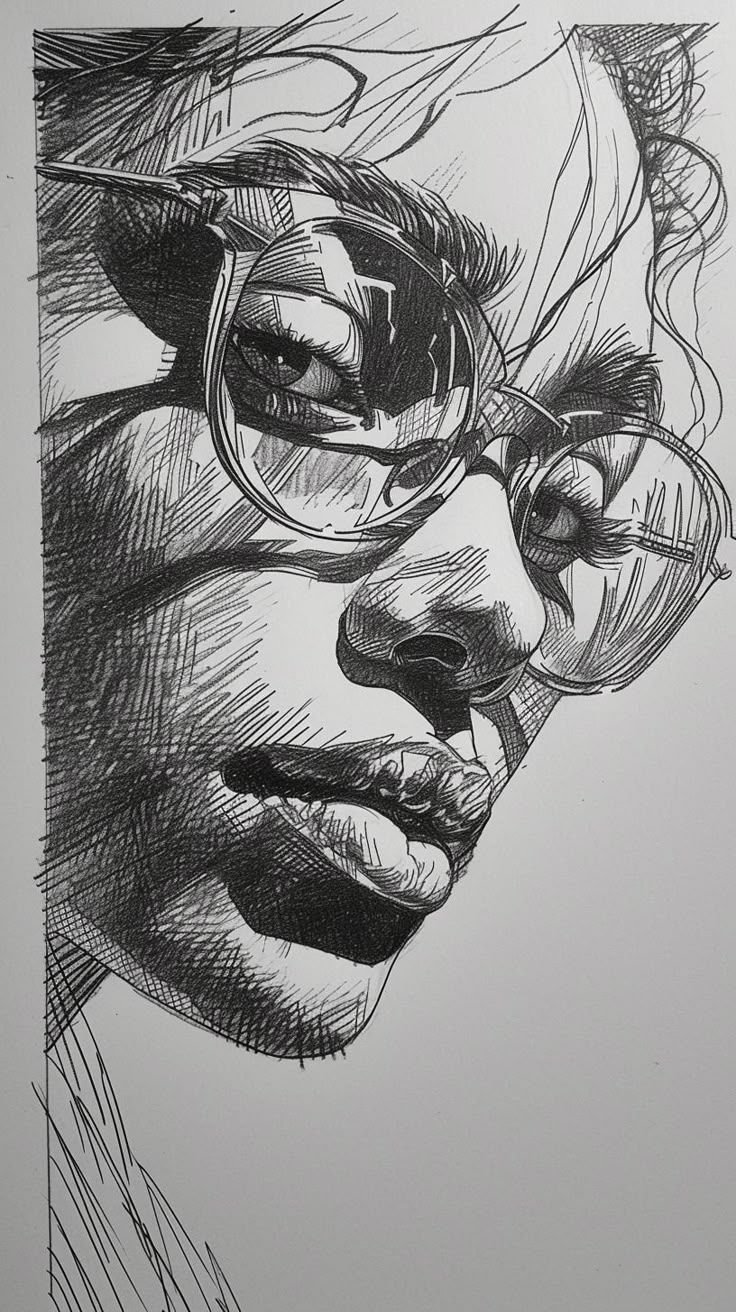 portrait wallpaper 8k sketch portrait mode